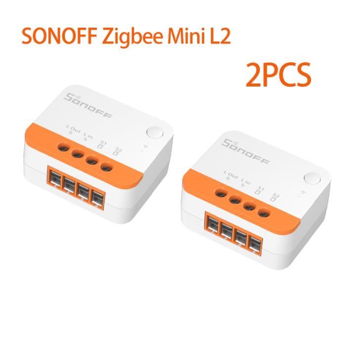 Pack de 2 commutateurs intelligents sans neutre Zigbee 3.0 ZBMINIL2 - SONOFF