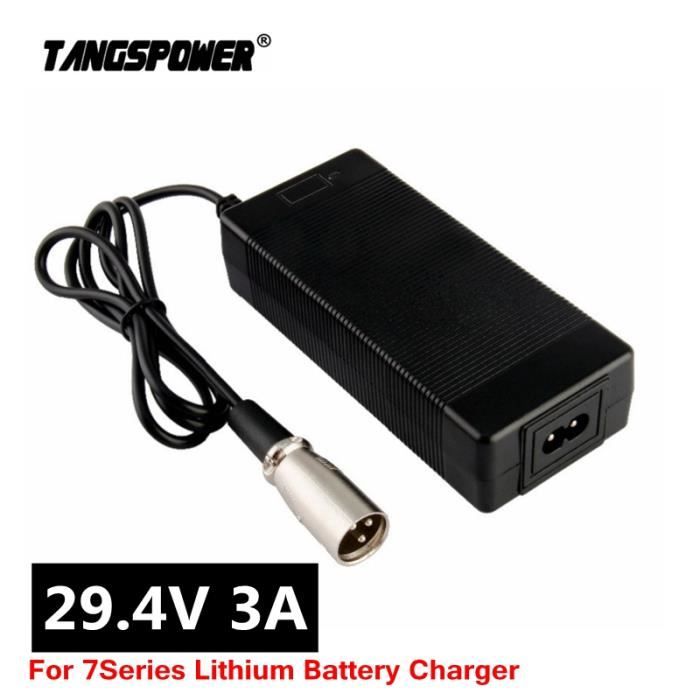 Chargeur de batterie,Chargeur de batterie au lithium série 7,29.4V