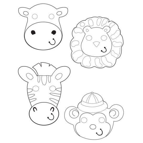 Masques A Colorier Animaux De La Jungle X6 Achat Vente Masque Decor Visage Cdiscount
