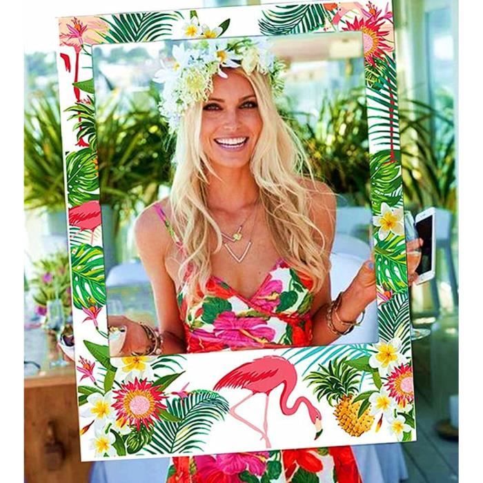 2 in 1 Luau Photo Booth Props Frame Party Supplies... – Grandado