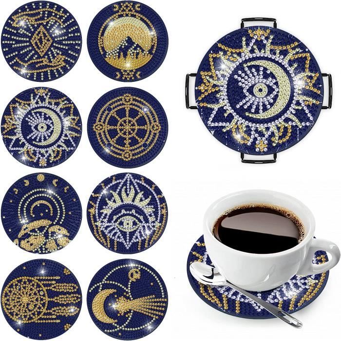 Kit De 10 Sous-verres Peinture Diamant – DIY Mandala Avec Support, Pour Adultes, Loisir Créatif - 8