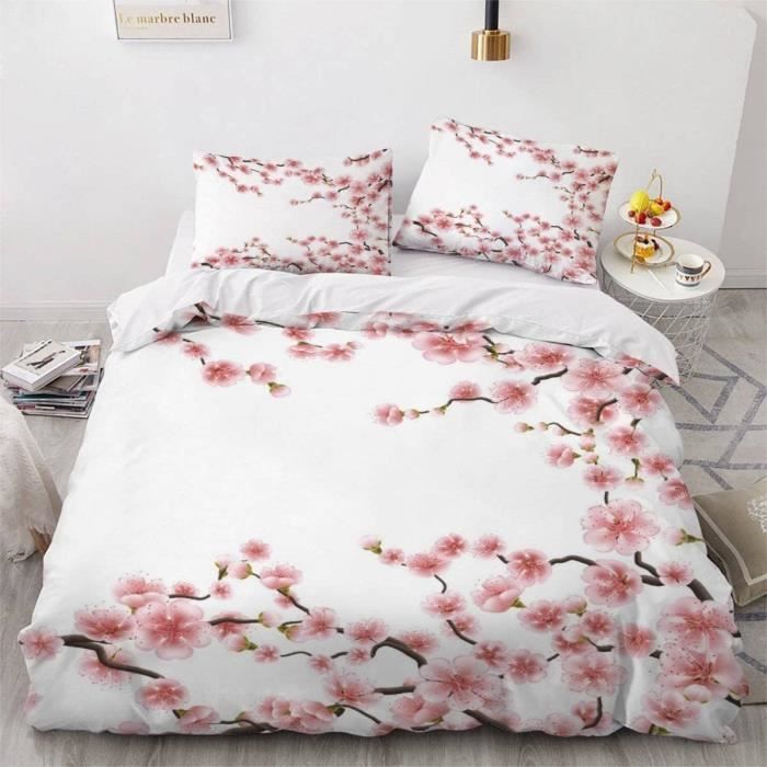 Housse de couette 280x240 cm Percale pur coton GINKGO Bleu | Leroy Merlin