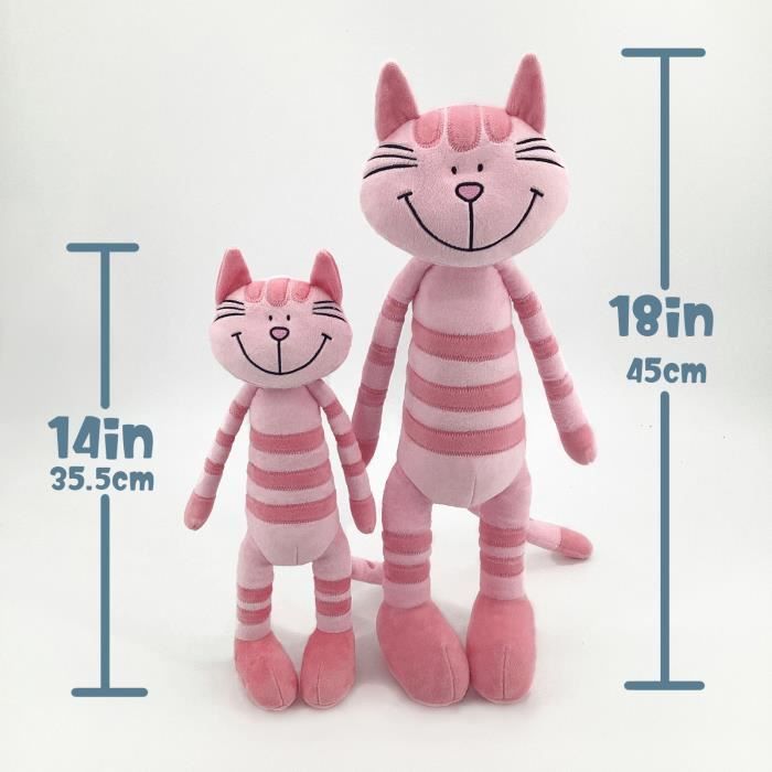 Rose - 45 cm - Kawaii – jouets en peluche de chat doux pour