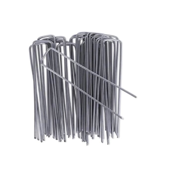 Lot De 8 Piquets De Fixation XL Relaxdays - 30,5 Cm Pour Bâche - Acier Doré