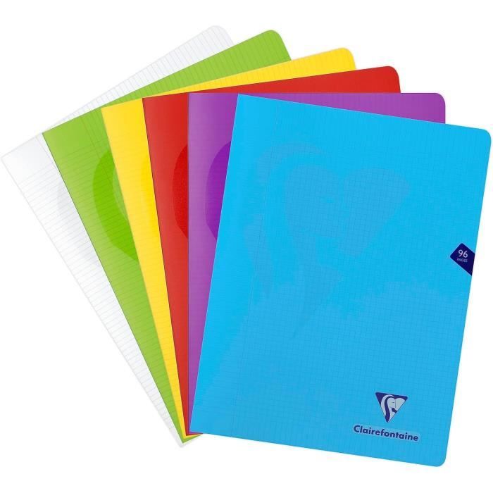 Lot De 2 Cahiers Clairefontaine Mimesys - 24x32 Cm, 96 Pages Petits Carreaux