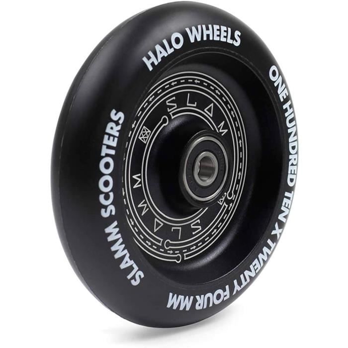 Lot De 2 Roues De Rechange 110mm Pour Trottinette Stunt - 110x24mm ABEC-9 88A Pneus Pleins - Compatible La Plupart Des Scooters