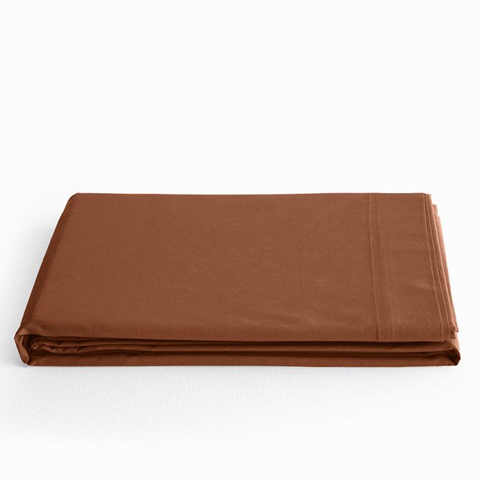 Drap plat Prémium pour lit 1 place & 2 places - 240x300 - Prémium Paprika