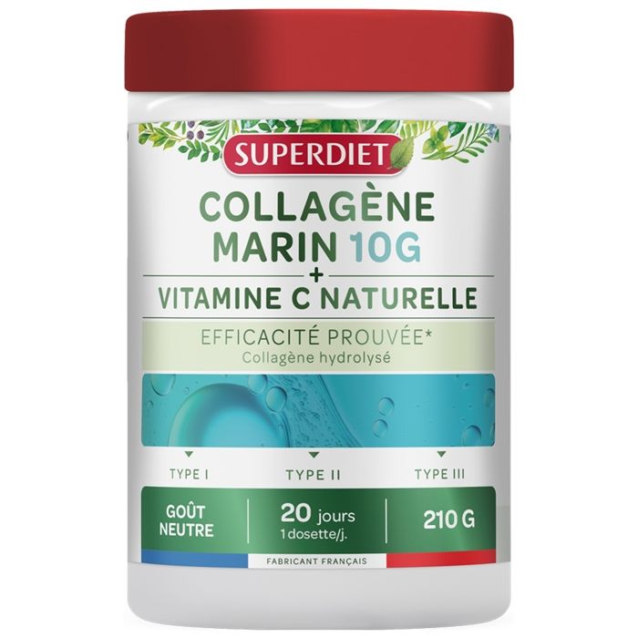 Comparer les prix de Superdiet Collagène Marin 10 g et Vitamine C  210 Grammes