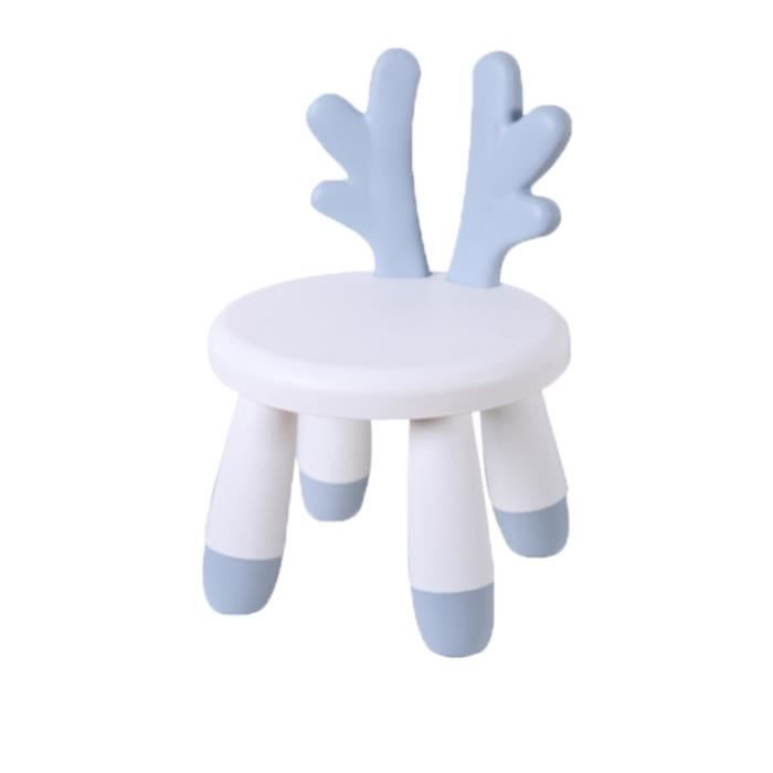chaise enfant mini tabouret mignon wapiti chaise bébé intérieure extérieur en plastique décor pour chambre stable, bleu
