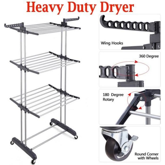 etendoir a linge pliant avec roues cdiscount electromenager
