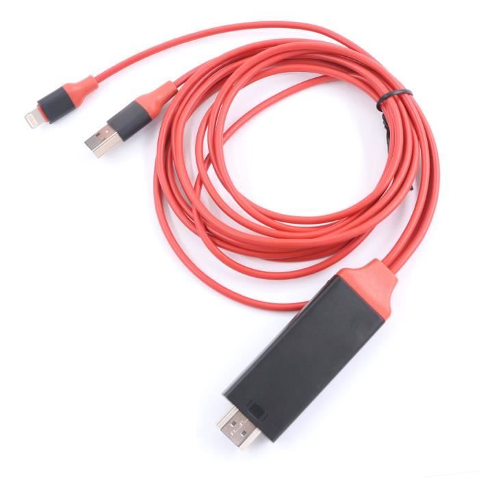 2M 8 broches Adaptateur Lightning Connecteur 1080P HDMI Câble charge