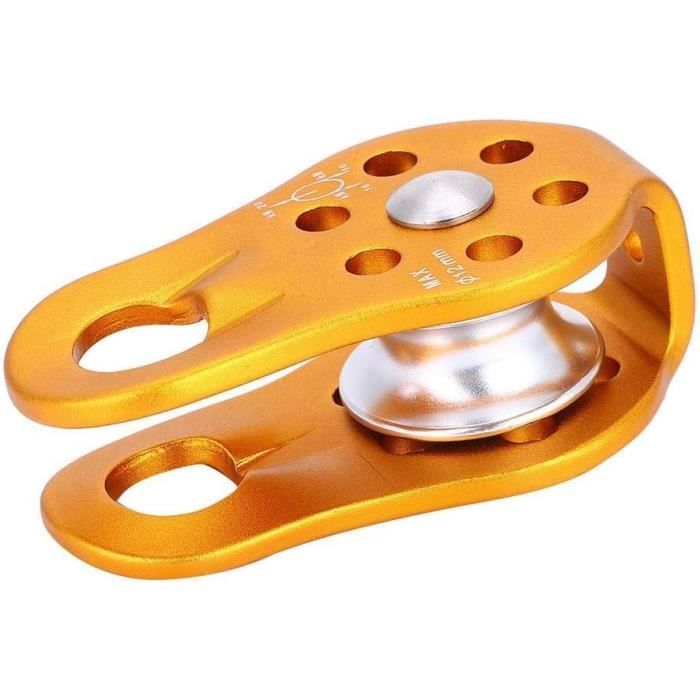 Poulie D'escalade 30KN – Aluminium, Pour Corde 13mm, Arboriste Gréement