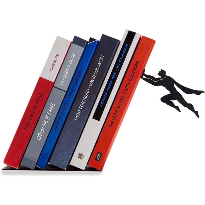 Artori Design Serre-livres « Book & Hero » | Geek super-héros unique en métal noir | Pour les amoureux des livres Artori Design Serre-livres « Book & Hero » | Geek super-héros unique en métal noir | Pour les amoureux des livres