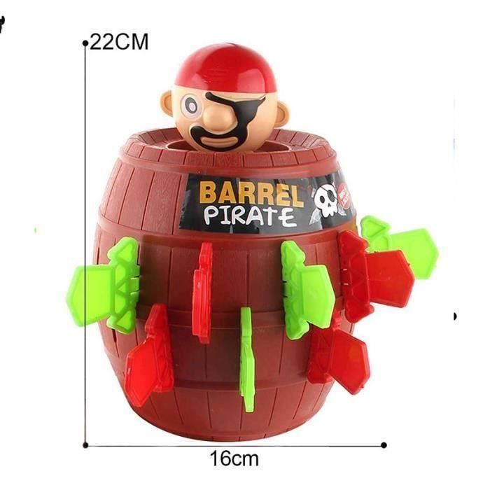 Sipobuy Mini Pop Up Pirate Fun Barrel Enfants Groupe dAction Préscolaire Jeu 16 10cm