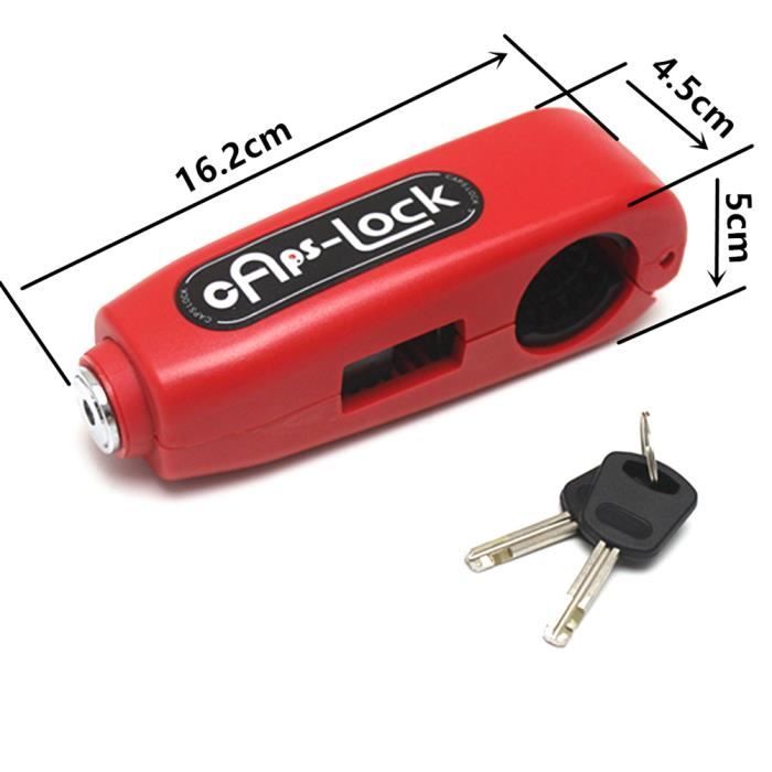 UWITGO Serrure de Guidon de Moto en Aluminium Antivol Grip Lock Poignée Antivol Serrure Serrure de Sécurité pour Motos Scooters Cyclomoteurs Verrou de Frein pour Moto VTT