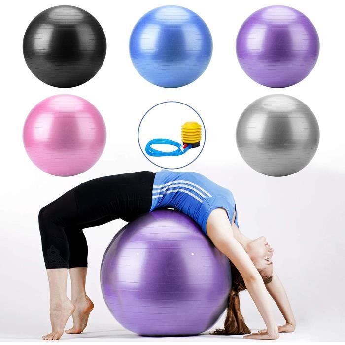 Ballon De Gym Apollo 65/75 Cm - Ballon Fitness Anti-éclatement, Charge 250kg, Pompe Incluse
