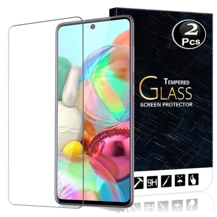 amahousse Vitre Galaxy A51 (4G et 5G) bords noirs de protection d'écran en verre  trempé pas cher 