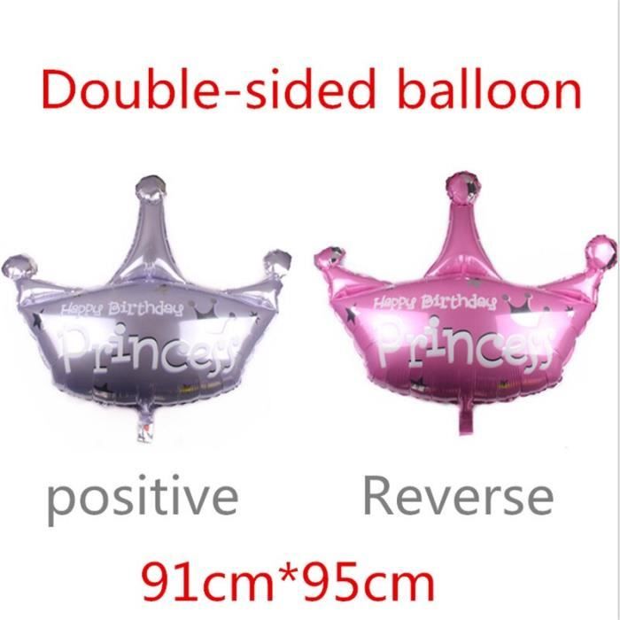 Un Grand 39 Pouces Princesse Rose Or Couronne Bebe Douche Fete D Anniversaire Decoration En Aluminium Film Ballon Vi Ma Cdiscount Maison