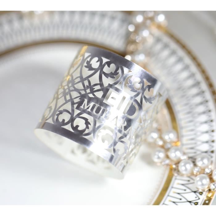 50 Pièces Anneaux De Serviette Bleu Élégants - Ronds De Table 4cm X 13cm Pour Mariage, Dîners Et Décoration De Table