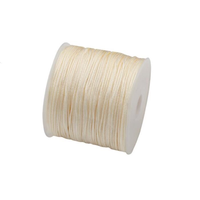 Cordon Nylon Imitation Jade – Lot De 10 Pour Colliers Et Bracelets, Noir