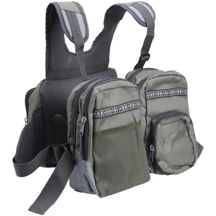Gilet de pêche à la mouche multi-poches en maille,... – Grandado Gilet de pêche à la mouche multi-poches en maille,... – Grandado