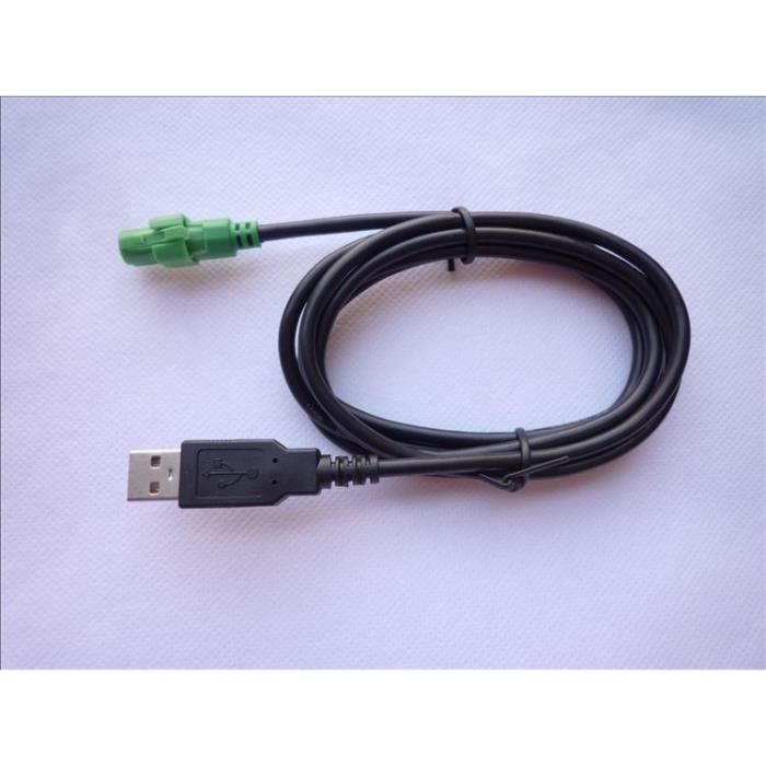 Bleu - Adaptateur USB pour voiture Volkswagen, 150CM, câble Audio, interrupteur, DIY