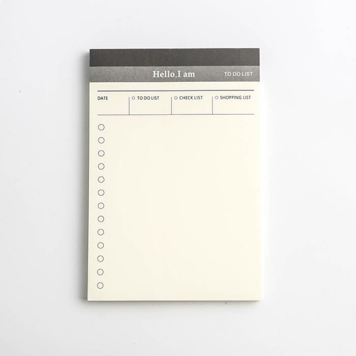 Bloc-Notes A4 Liste De Tâches Noted - 52 Feuilles Colorées 100g/m², Organiseur 3 Sections Non Daté