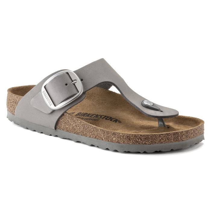 Sandales femme Birkenstock Gizeh Big Buckle Nubuk Leather Etroit dove gray 40 Cdiscount