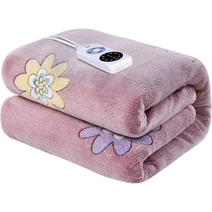 Couverture Chauffante Électrique BOHEM 180x130 Cm - 9 Niveaux Chaleur, Minuterie 1-9h - Plaid Canapé Lavable Machine - Beige - 4