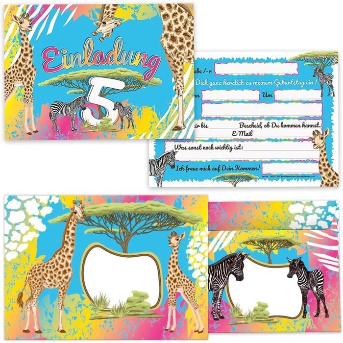 Lot De 12 Cartes D'invitation Pour Anniversaire D'enfant VIP