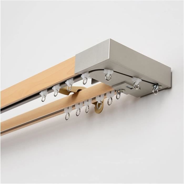 Robuste Rail De Rideau Double En Aluminium, Tringle A Rideaux