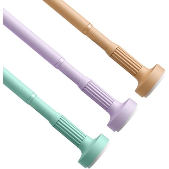 Tringle à Rideau Extensible Sans Perçage 40-500 Cm - Acier Carbone, Réglable Pour Douche, Placard, Porte - Noir, Longueur 4,1-5,0 M - 2