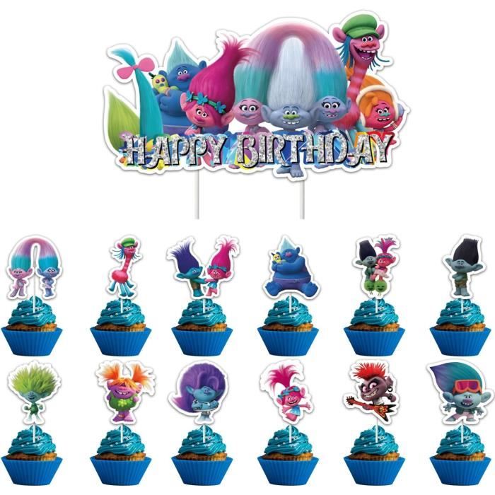 Décoration De Gâteau 25 Pièces Voiture De Course Cake Topper Happy Birthday Drapeau De Course à