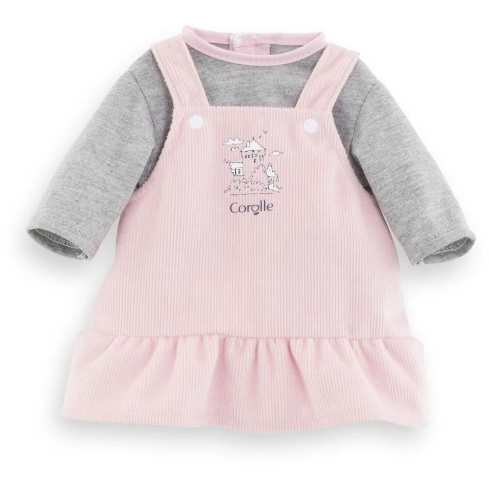 Robe et T-Shirt Bords de Loire - COROLLE - Vêtements - Pour Poupon 30cm - Dès 18 mois