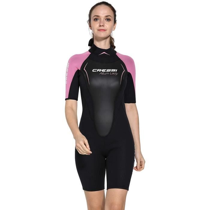 Cressi Altum Lady Combinaisons Shorty Femme Premium Néoprène 3 mm Noir/Rose Large - XLV436064 Cressi Altum Lady Combinaisons Shorty Femme Premium Néoprène 3 mm Noir/Rose Large - XLV436064
