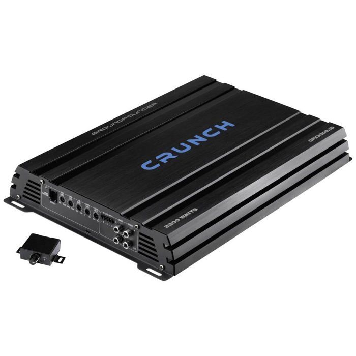 Crunch GPX3300.1D Ampli auto numérique 1 canal 3300 W Réglage volume/basses/aigus adapté pour (marque automobile): Univ