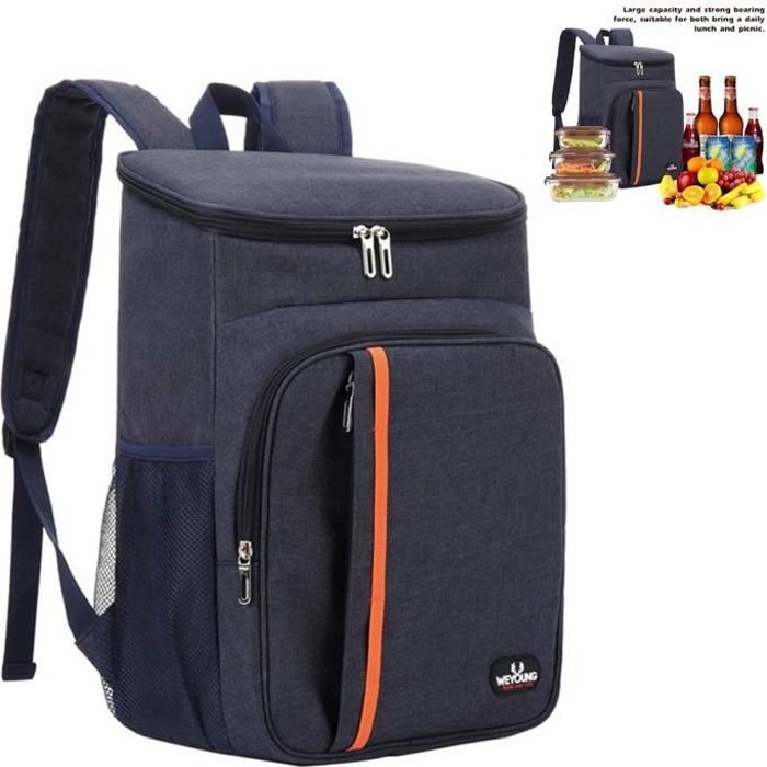 Glaciere Sac a Dos, Glacière Repas Midi, Sac a Dos Glaciere Isotherme,  Glaciere Souple Isotherme 18l, pour Le Transport de Nourriture, Camping,  Barbecue, RandonnéE, Déjeuner, Travail,Noir : : Cuisine et Maison