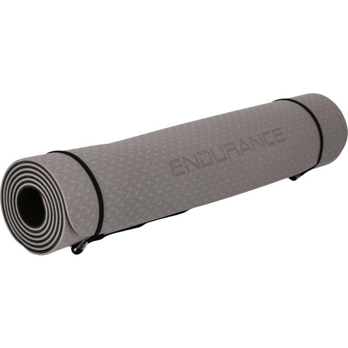 Tapis de Yoga - ENDURANCE - 4 mm - Gris