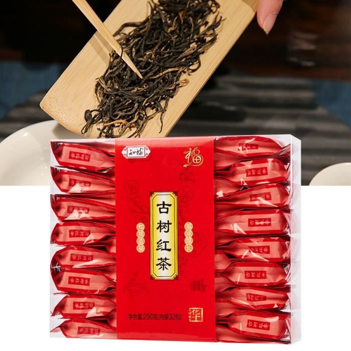 Sachets scellés de thé noir d'arbre antique Sachets de thé rouge Yunnan ...