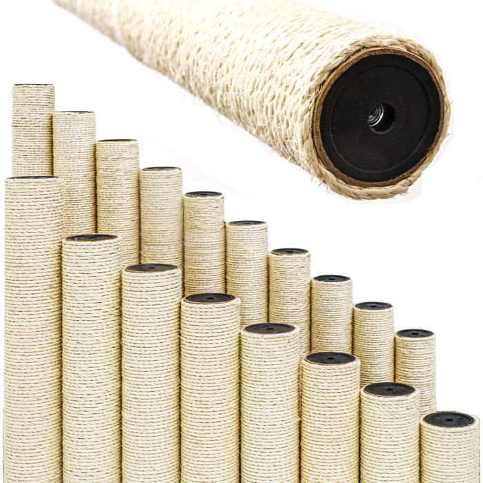 Comparer les prix de 35 cm Poteau de Rechange Arbre à Chat Ø 7,1 cm - M10 Colonne - Grattoir en Sisal