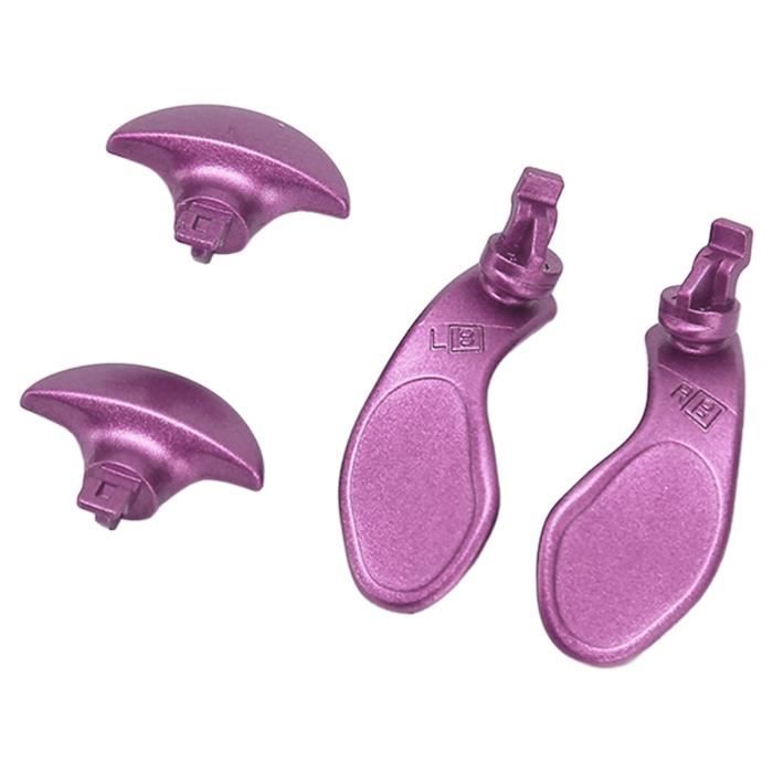 Palettes Arrière Métalliques Pour Manette - 4 Boutons Interchangeables Acier Inoxydable Bleu