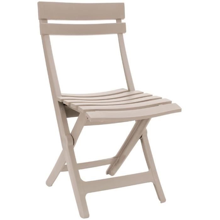 chaise de jardin miami pliante lin gris cdiscount jardin