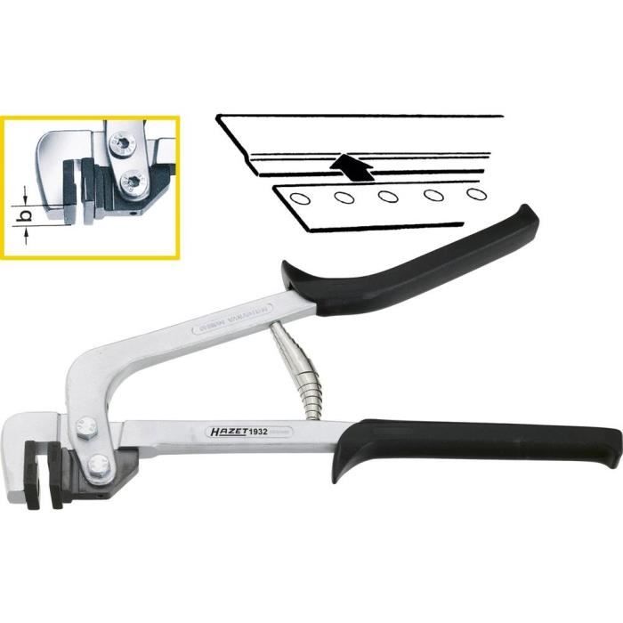 Pince à Soyer BGS 6160 Droite - 280mm, Ouverture 60mm (pour Tôle, Manches Trempés)