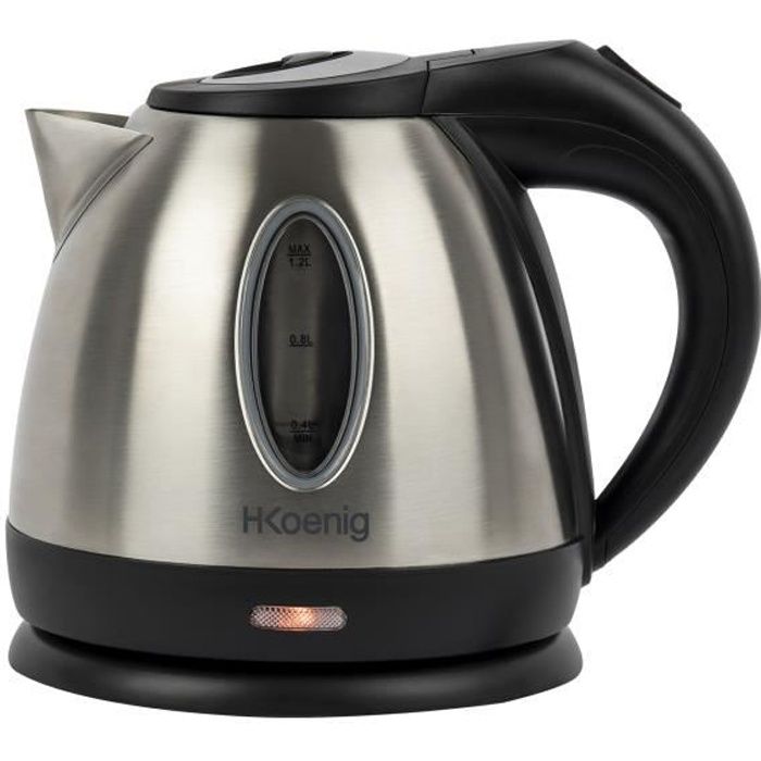 Snow-Day 24V Voiture Bouilloire Electriques ，Portable Chauffage pour Eau Chaude Thé Café en Acier Grande Contenance 1L avec Allume Cigare pour Auto Bateau Camping Car 