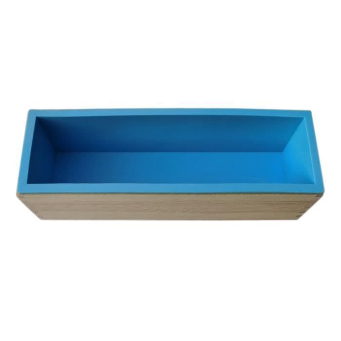 Moule à Savon Rectangulaire En Silicone Avec Coque En Bois - 42 Oz (1200 Ml), Résistant à La Chaleur, Pour DIY Savon, Gâteau, Chocolat - 4