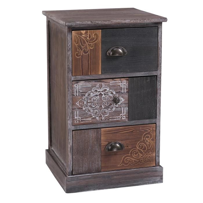 Commode Avec 5 Tiroirs Clever Mobel En Bois Massif Style Colonial