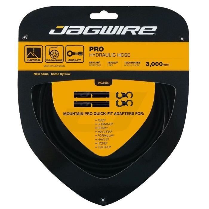 JAGWIRE Kit câble de frein Pro Hydraulic Hose - Avant, arrière, gaine - Acier inoxydable poli - Noir