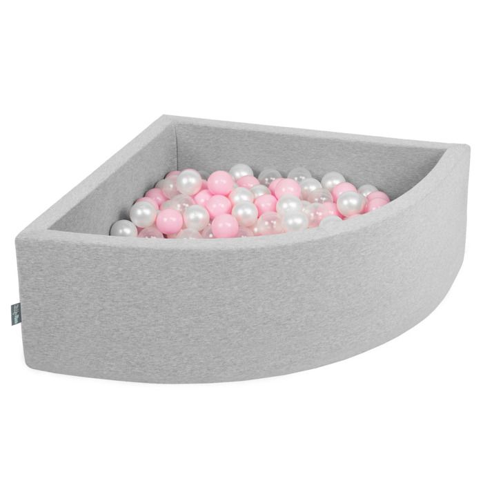 Kiddymoon 90x30cm 0 Balles Piscine A Balles 7cm Pour Bebe Quart Angulaire Fabrique En Ue Gris Clair Rose Cdiscount Jeux Jouets
