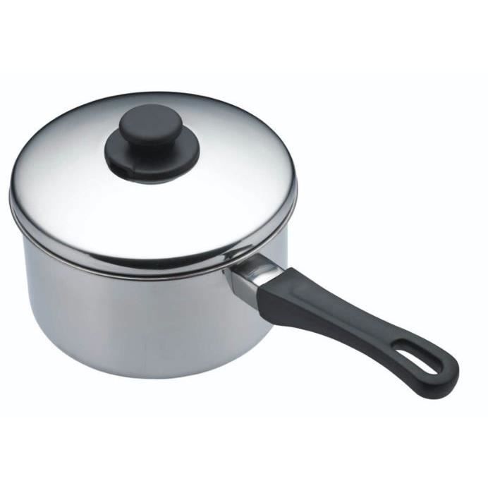 KitchenCraft casserole 2 litres 18 cm en acier inoxydable argenté