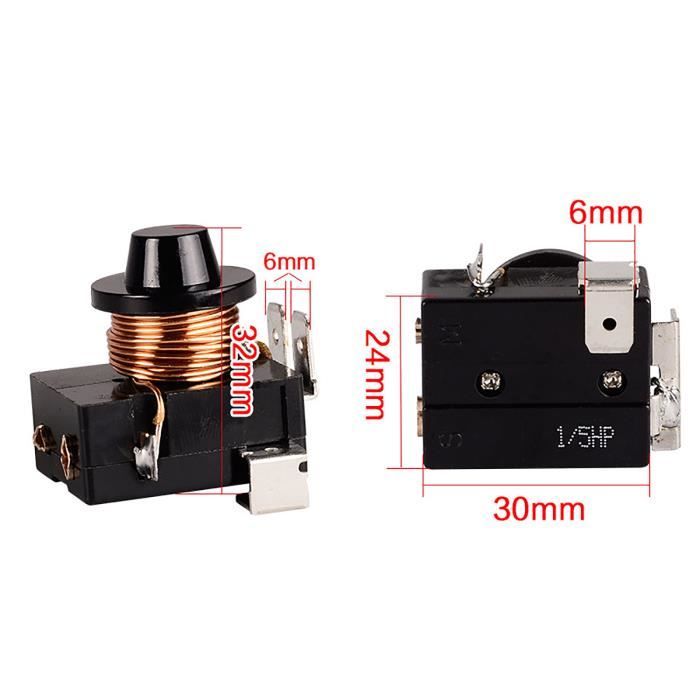 2 Pièces - Protections Thermiques De Surcharge Pour Compresseur De Réfrigérateur/congélateur 1/5HP 150W - Uxcell